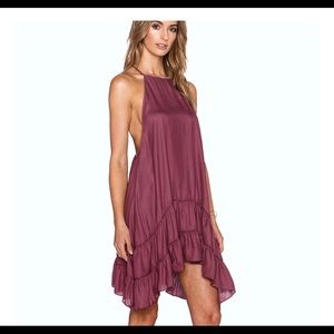 Free People Raven Satin Slip Dress